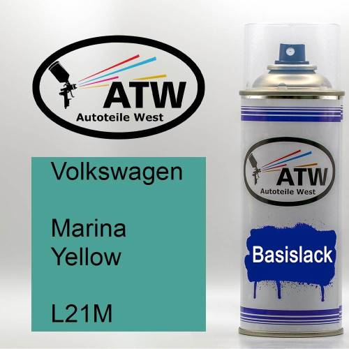 Volkswagen, Marina Yellow, L21M: 400ml Sprühdose, von ATW Autoteile West.